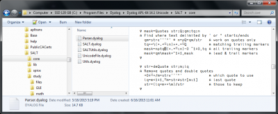 Script file for SALT's parser being previewed in Windows Explorer